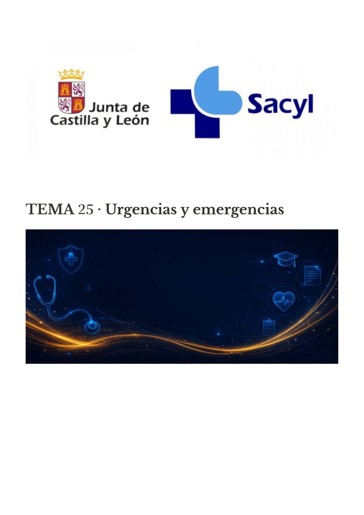 TCAE SACYL: Urgencias y emergencias