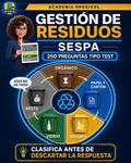 OPOSICEL: portada de Gestión de residuos SESPA: 250 preguntas tipo test