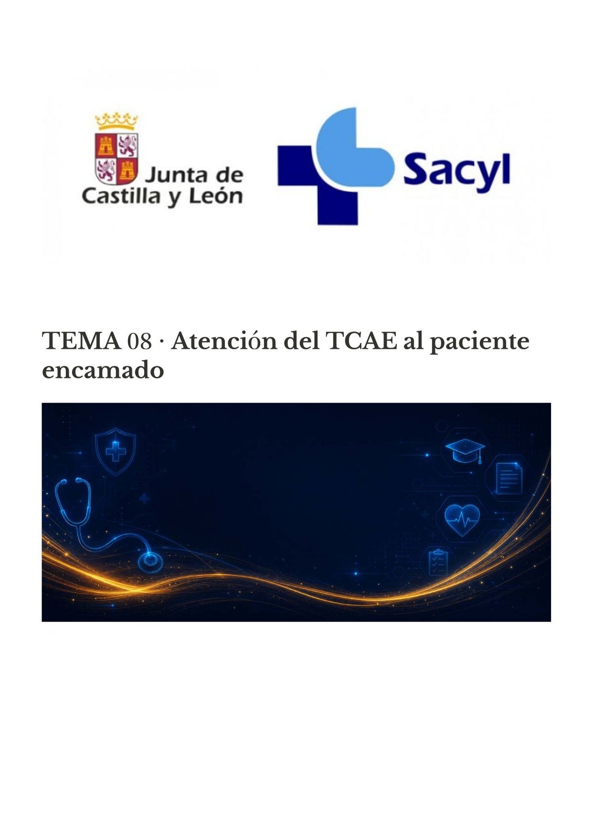 TCAE SACYL: Atención al paciente encamado