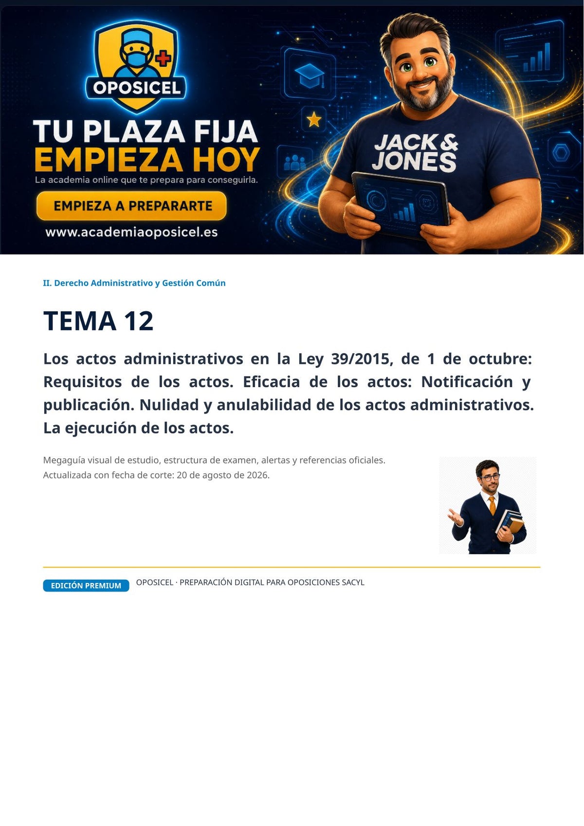 Administrativo SACYL · Tema 12: Actos administrativos