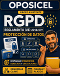 OPOSICEL: portada de la guía digital RGPD Reglamento UE 2016/679 con el Profe Asistente