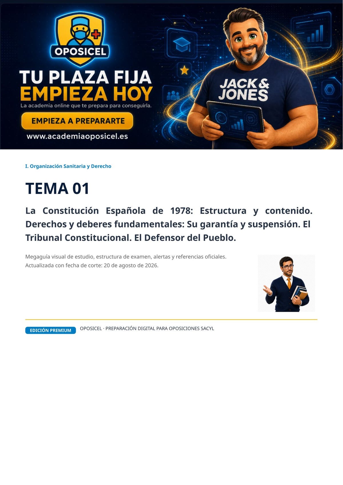 Administrativo SACYL · Tema 1: Constitución Española