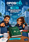 OPOSICEL · Celador SAS Andalucía 2026 · Tema 3: Organización sanitaria I · George y Ro · PDF descargable.