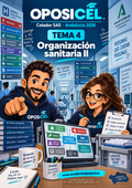 OPOSICEL · Celador SAS Andalucía 2026 · Tema 4: Organización sanitaria II · George y Ro · PDF descargable.