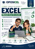 Portada OPOSICEL Excel Manual visual de estudio 2026 para Auxiliar Administrativo y Administrativo