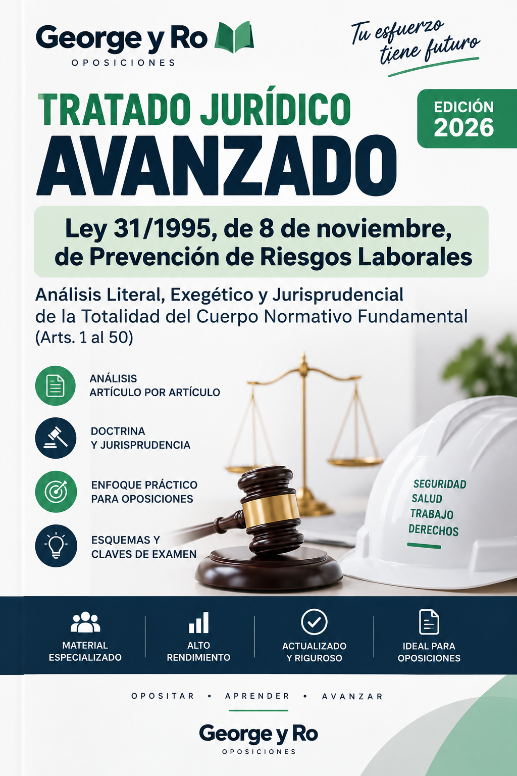 Portada OPOSICEL Tratado Jurídico Avanzado Ley 31/1995 de Prevención de Riesgos Laborales