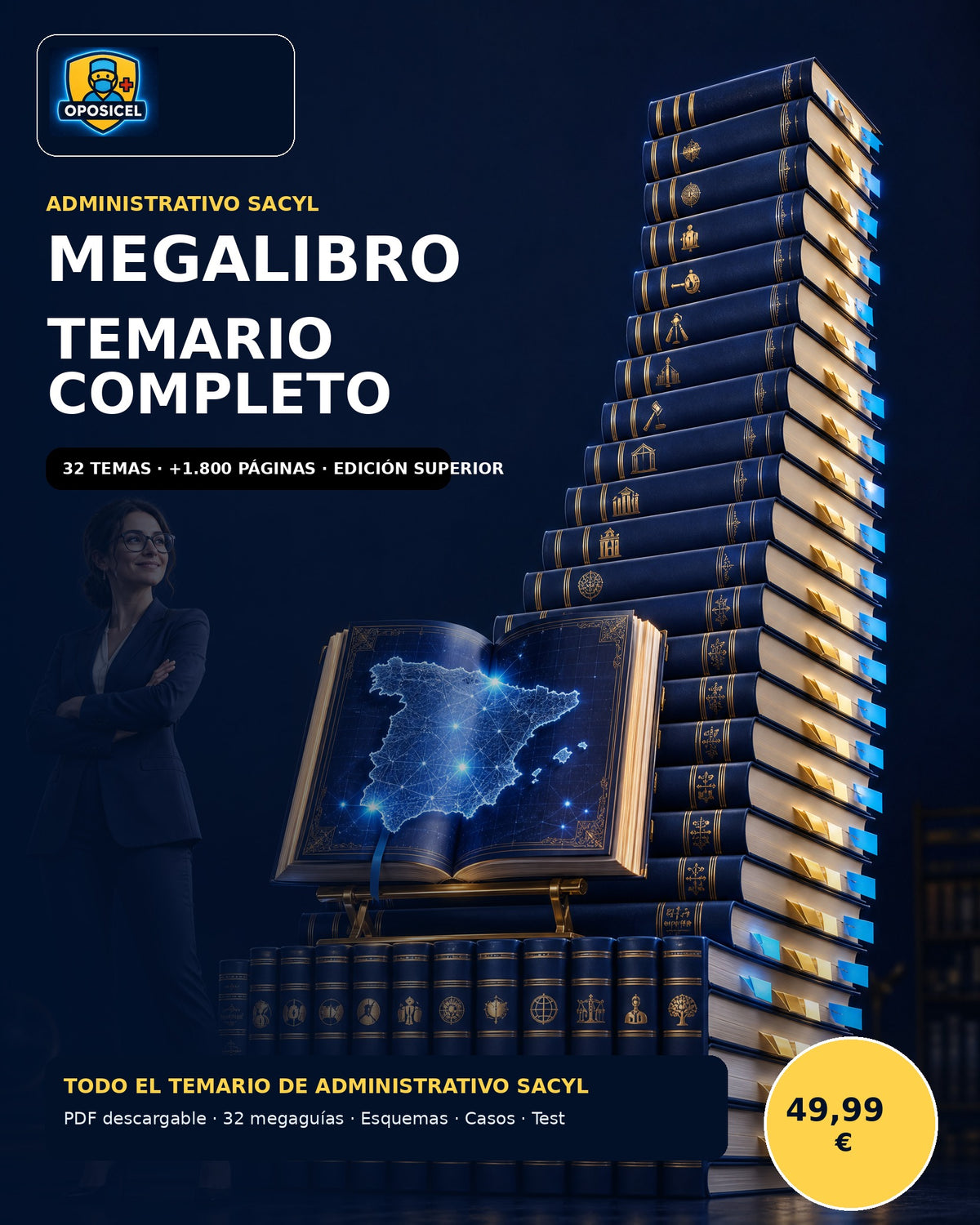 Megalibro Administrativo SACYL 2026 · 32 temas (+1.800 páginas)